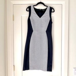 Club Monaco Navy and White Dress, Size 8
